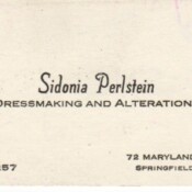 Sidonia’s business card Business Card
