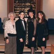 Sidonia with Daughter Hanna, and grandchildren Stephen and Brenda at Stephen’s Bar Mitzvah, May, 1993 Sidonia and Family